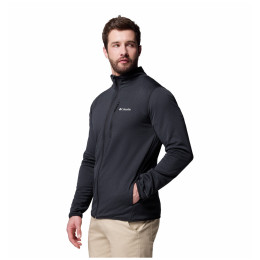 Чоловіча толстовка Columbia Essential Hike™ Grid Fleece Full Zip чорний Black