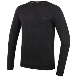 Чоловіча футболка MOOA MerinoSilk 160 long чорний black melange
