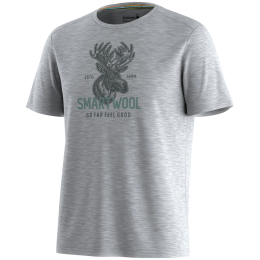 Чоловіча функціональна футболка Smartwool Men's Moose Mode Active Short Sleeve Gra сірий