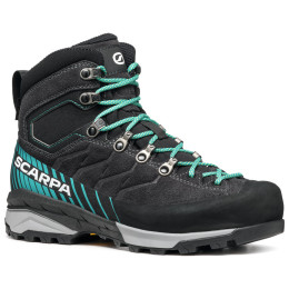 Жіночі туристичні черевики Scarpa Mescalito Trk Gtx Wmn чорний/синій Dark Anthracite- Tropical Green