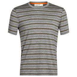 Чоловіча футболка Icebreaker Mens Wave SS Tee Stripe сірий