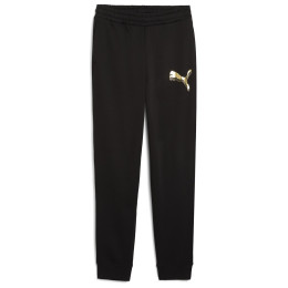 Жіночі спортивні штани Puma ESS METALLIC Sweatpants FL чорний PUMA Black-Metallic Gold
