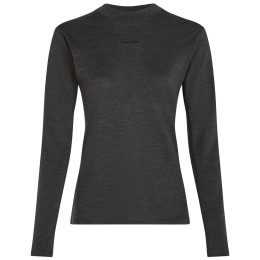 Жіноча функціональна футболка Icebreaker Women 200 MerinoFine™ Ace LS Mock Neck темно-сірий Jet Hthr-011