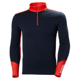 Чоловіча функціональна футболка Helly Hansen Lifa Merino Midweight 1/2 Zip темно-синій