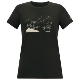 Жіноча футболка Regatta Womens Fingal Stretch чорний Black