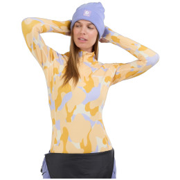 Жіноча функціональна футболка Fundango Yade II Baselayer Top жовтий/фіолетовий corn cloud