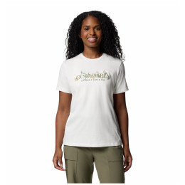 Жіноча футболка Columbia Boundless Beauty™ Logo Short sleeve Tee білий/фіолетовий Sea Salt, Outback Critters