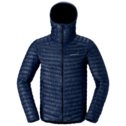 Чоловіча пухова куртка Norrona trollveggen down800 super light Hood темно-синій Indigo Night
