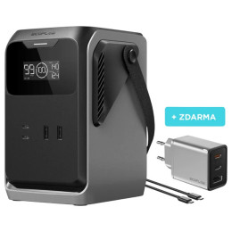 Зарядна станція EcoFlow Trail 200 чорний/сірий šedivá, černá