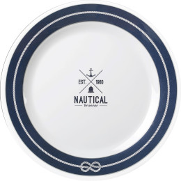 Тарілка Brunner Eßteller/Piatto piano/Dinner plate/Assiette plate синій білий/синій