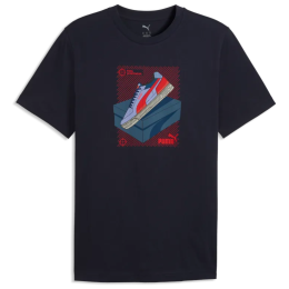 Чоловіча футболка Puma Graphic Tee темно-синій New Navy