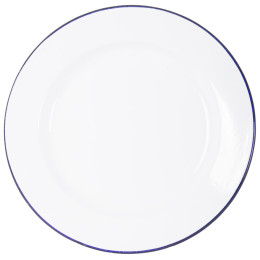 Тарілка Bo-Camp Dinner plate enamel білий/синій Blue