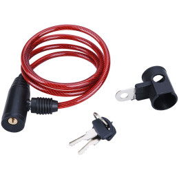 Велосипедний замок Extol lanko, 6x1000 mm червоний Red