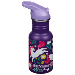 Дитяча пляшечка Klean Kanteen Kid Classic Narrow 12oz (w/Flip Seal Sport Cap) фіолетовий leaping unicorns
