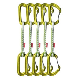 Набір відтяжок Ocún HAWK QD WIRE DYN 8 mm 15 cm 5-pack світло-зелений green
