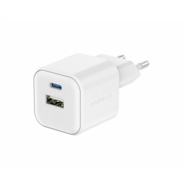 Зарядний пристрій Swissten TRAVEL CHARGER GaN 1x USB-C 35W PD + 1x USB-A 27W QC білий