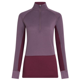 Жіноча функціональна футболка Icebreaker Women Mer 200 ZoneKnit LS Half Zip фіолетовий Dkber/Greplu/Cb