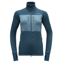 Жіноча функціональна толстовка Devold Egga Grid Merino Jkt modrá/světle modrá