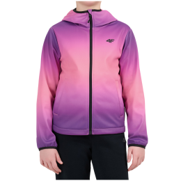 Дитяча софтшелова куртка 4F Softshell Jacket F603 Multicolour 3 Allover рожевий Multicolour 3 Allover