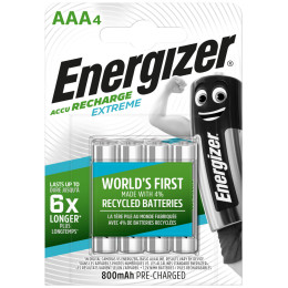 Зарядний ліхтарик Energizer AAA / HR03 - 800 mAh Extreme 4 срібний