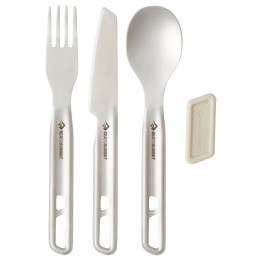 Набір столових приборів Sea to Summit Detour Stainless Steel Cutlery Set 3 Piece срібний Stainless Steel Grey