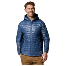 Чоловіча куртка Columbia Powder Pass™ Hybrid Hooded Jacket синій Dark Mountain, Collegiate Navy