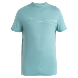 Чоловіча футболка Icebreaker Men Merino 150 Tech Lite III SS Tee Cadence Paths блакитний Cloud Ray