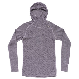 Жіноча функціональна футболка Devold Kvitegga Merino 230 Hoodie Wmn синій ORCHID
