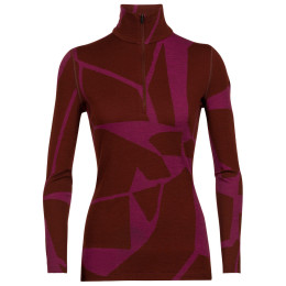 Жіноча функціональна толстовка Icebreaker 250 Vertex LS Half Zip Fractured Landscapes червоний