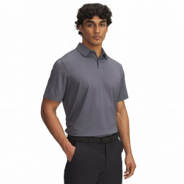 Чоловіча функціональна футболка Under Armour T2G Polo Lb сірий/білий Castlerock/White