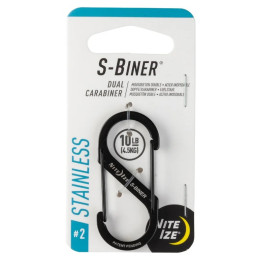 Допоміжний карабін Nite Ize S-Biner Stainless Steel #2 чорний Černá