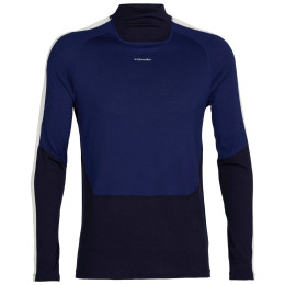 Чоловіча функціональна футболка Icebreaker M 200 Sonebula Ls High Neck темно-синій