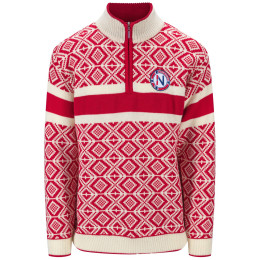 Чоловічий светр Dale of Norway Cortina 2026 Masc. Sweater червоний/білий Raspberry Offwhite