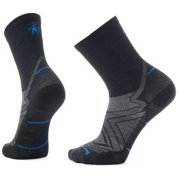 Шкарпетки Smartwool Run Zero Cushion Mid Crew чорний/сірий Black