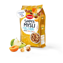 Müsli Emco Супер мюслі без цукру з фруктами та горіхами, 500 г