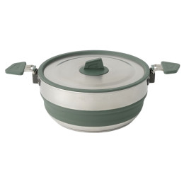 Складаний горщик Sea to Summit Detour Stainless Steel Collapsible Pot 3L срібний/зелений Laurel Wreath Green