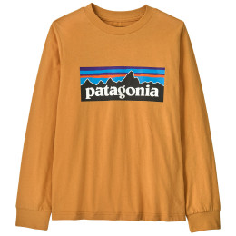 Дитяча футболка Patagonia K's L/S P-6 Logo T-Shirt - Dried Mango помаранчевий Dried Mango