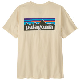Чоловіча футболка Patagonia P-6 Logo T-Shirt бежевий Undyed Natural