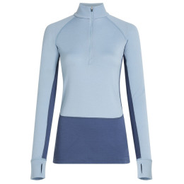 Жіноча функціональна футболка Icebreaker Wom Mer 260 ZoneKnit LS Half Zip синій/сірий Dawn/Zincblu/Cb
