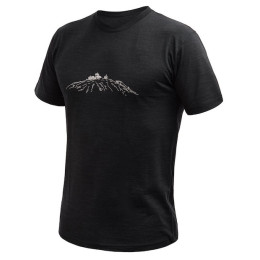 Чоловіча функціональна футболка Sensor Merino Cordura Peak чорний černá