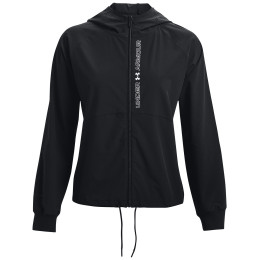 Жіноча куртка Under Armour Woven FZ Jacket чорний