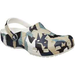 Шльопанці Crocs Geo Camo Clog білий/чорний White/Multi