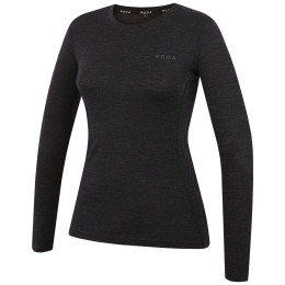 Жіноча футболка MOOA MerinoSilk 160 long чорний black melange
