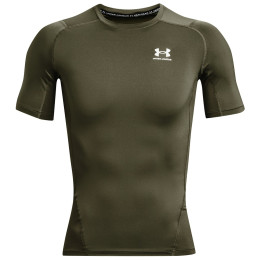 Чоловіча функціональна футболка Under Armour HG Armour Comp SS темно-зелений MarineODGreen/White