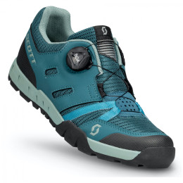 Жіноче велосипедне взуття Scott W's Sport Crus-r Flat Boa синій/зелений petrol blue/mint green