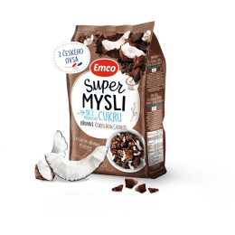 Müsli Emco Супер мюслі без цукру з шоколадом і кокосом, 500 г