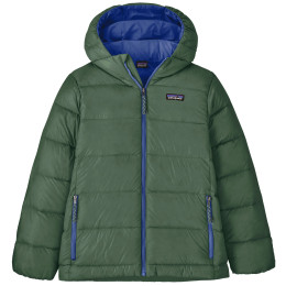 Дитяча куртка Patagonia K's Hi-Loft Down Sweater Hoody - CNGR зелений Canopy Green