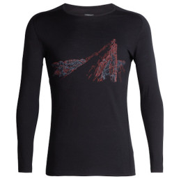 Чоловіча футболка Icebreaker Mens 200 Oasis Deluxe Raglan LS Crewe La Meije