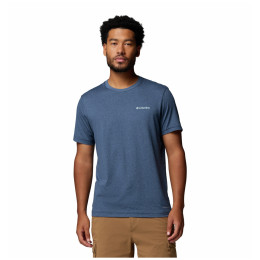 Чоловіча футболка Columbia Parsons Point™ SS Back Graphic Tee синій Collegiate Navy Heather, Linear Peaks