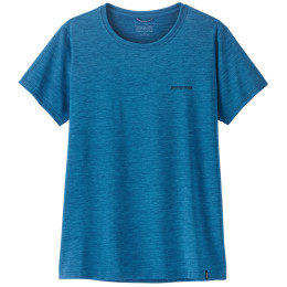 Жіноча футболка Patagonia Women's Capilene Cool Daily Shirt - Boardshort Logo синій Aquatic Blue - Light Aquatic Blue X-Dye